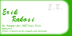 erik rakosi business card